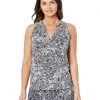 MICHAEL Michael Kors Shirts & Tops Petite Paisley Ruffle Popover Tank