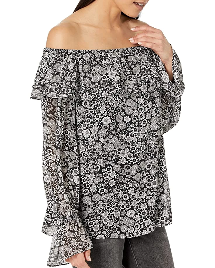 MICHAEL Michael Kors Shirts & Tops Mega Zinnia Off Shoulder Top - Image 4