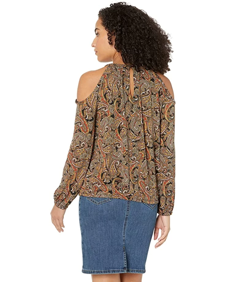 MICHAEL Michael Kors Shirts & Tops Cold-Shoulder Smock Long Sleeve - Image 2