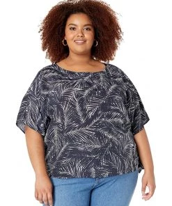 MICHAEL Michael Kors Shirts & Tops Plus Size Palm Side Tie Top