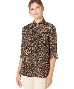 MICHAEL Michael Kors Shirts & Tops Leopard Dog Tag