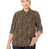 MICHAEL Michael Kors Shirts & Tops Plus Size Leopard Dog Tag