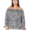MICHAEL Michael Kors Shirts & Tops Plus Size Floral Tie Sleeve Peasant Top