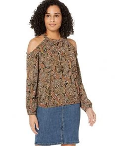 MICHAEL Michael Kors Shirts & Tops Cold-Shoulder Smock Long Sleeve