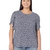 MICHAEL Michael Kors Shirts & Tops Plus Size Palm Petal Sleeve Top