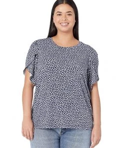 MICHAEL Michael Kors Shirts & Tops Plus Size Palm Petal Sleeve Top