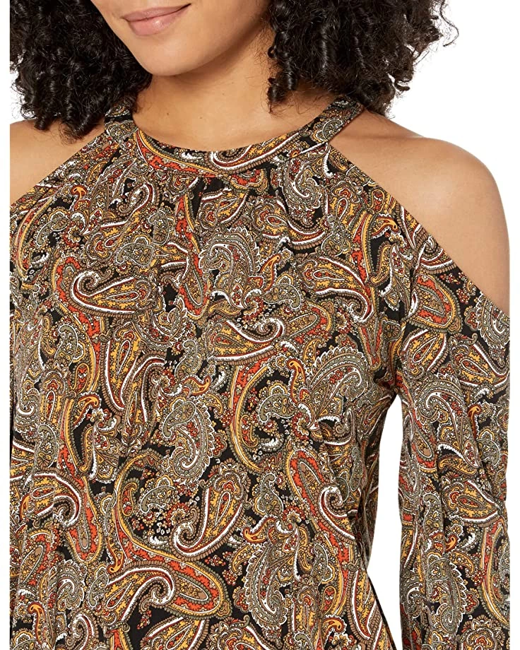 MICHAEL Michael Kors Shirts & Tops Cold-Shoulder Smock Long Sleeve - Image 3